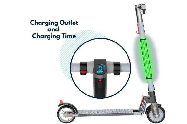 gotrax vibe charging outlet and charging time